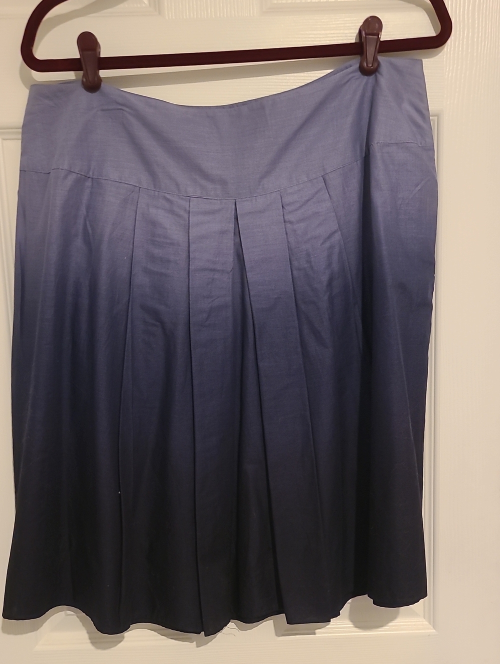 St. John's Bay Blue Ombre Pleated A-Line Skirt Size 16
